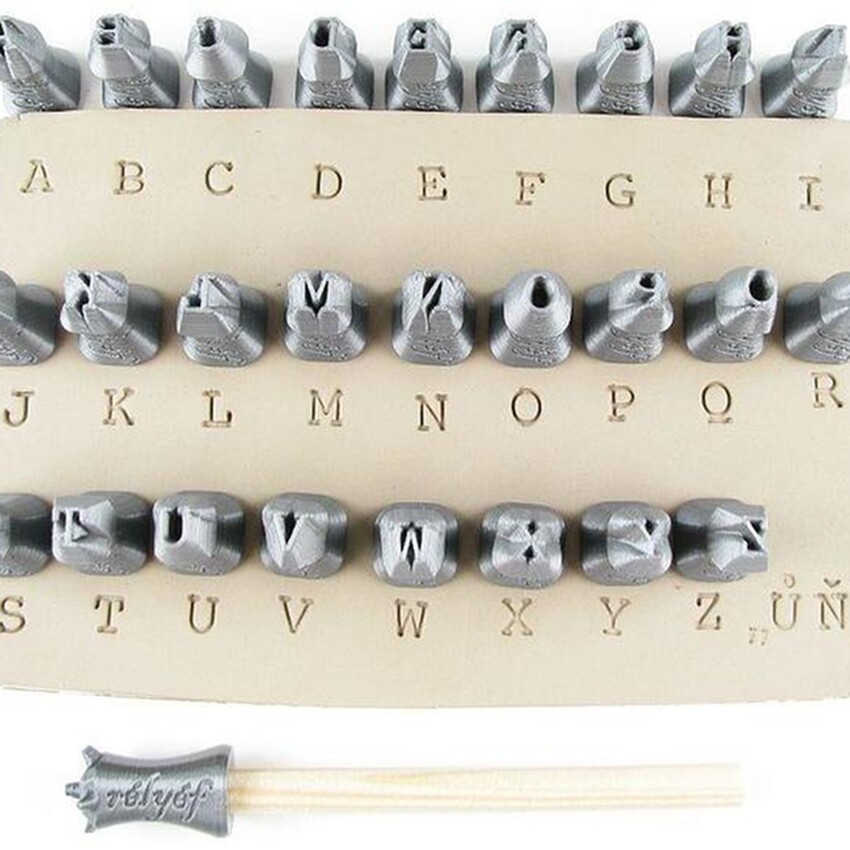Photograph: Relyef Tools: Alphabet Uppercase 6mm - Courier