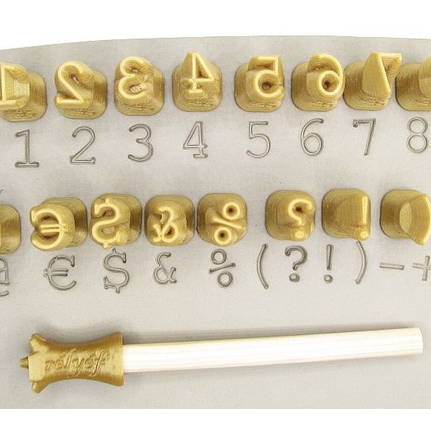 Photograph: Relyef Tools: Numerals 6mm - Courier