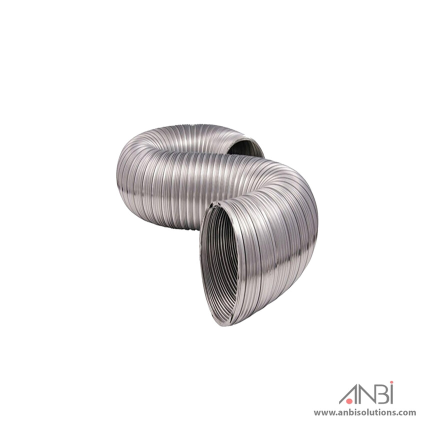 Photograph: Semi rigid flexible aluminium ducting 80mm x 3000mm supplied with 2 hose clips