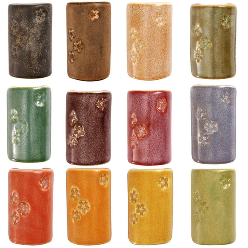 Photograph: Spectrum Shino Cone 5 Brush-On Glaze: Shino Sample Pack 12