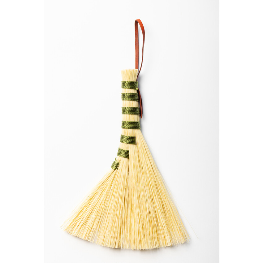 Photograph: The Severn - Small Fan Hakeme Slip & Glaze Brush by Bristol Broomworks