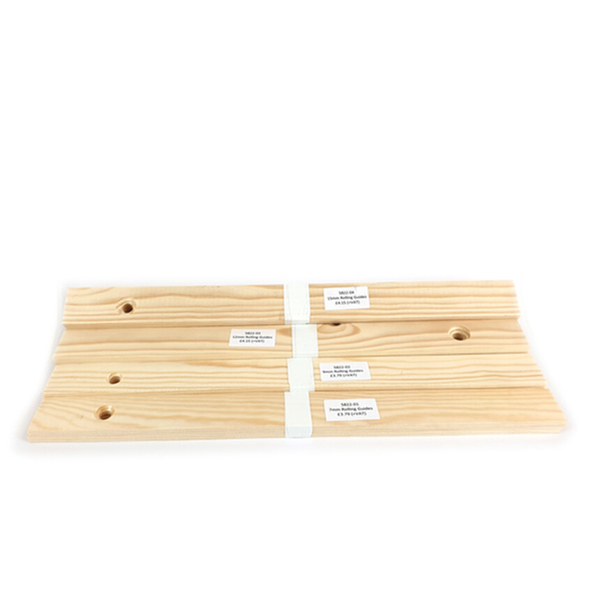 Photograph: Wooden Rolling Guides: Set of 4 pairs 7mm, 10mm, 12mm & 15mm