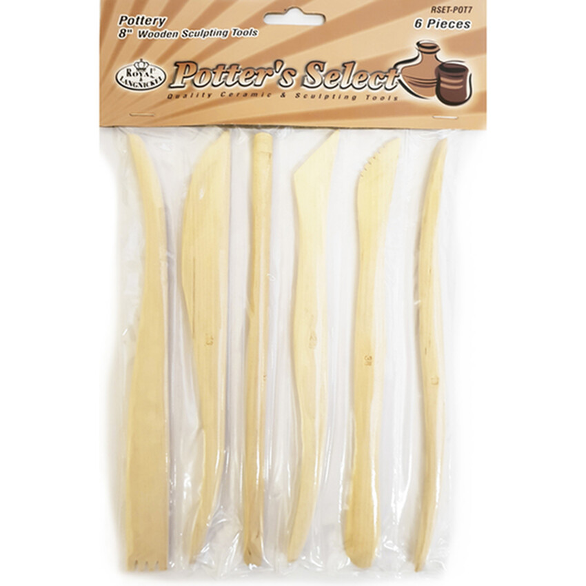 Photograph: Wooden Sculpting/Modelling Tool Set/Kit 8 inch (6 Piece)