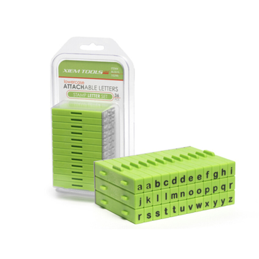 Photograph: Xiem Attachable Letters Stamp Set: Lower case 36 pcs 10x6mm