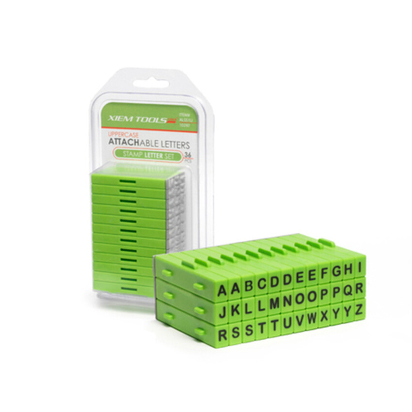 Photograph: Xiem Attachable Letters Stamp Set: Upper case 36 pcs 10x6mm