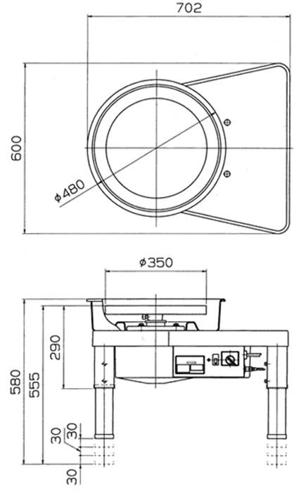 Shimpo RK-3E Dimensions