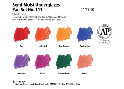 AMACO Semi Moist Underglaze Set #111