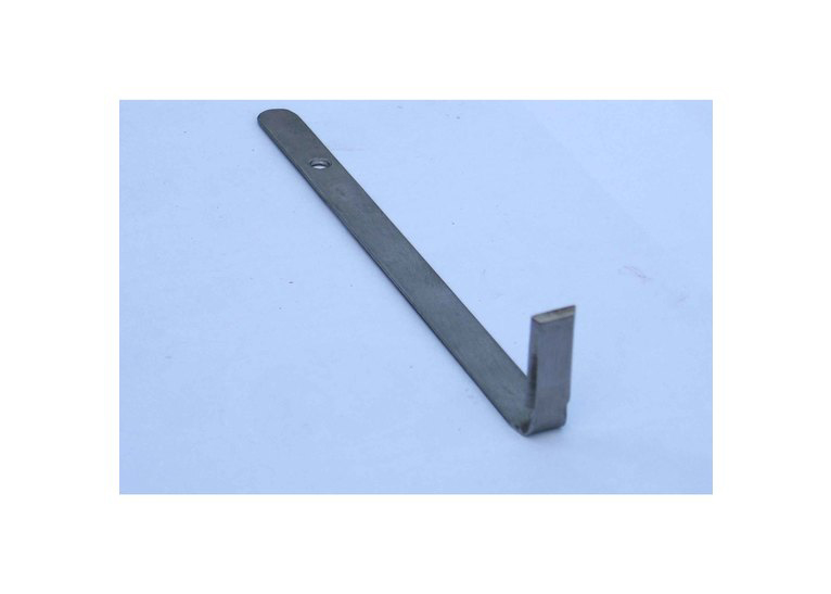 Rectangle: Flat steel handle with right angle end - small