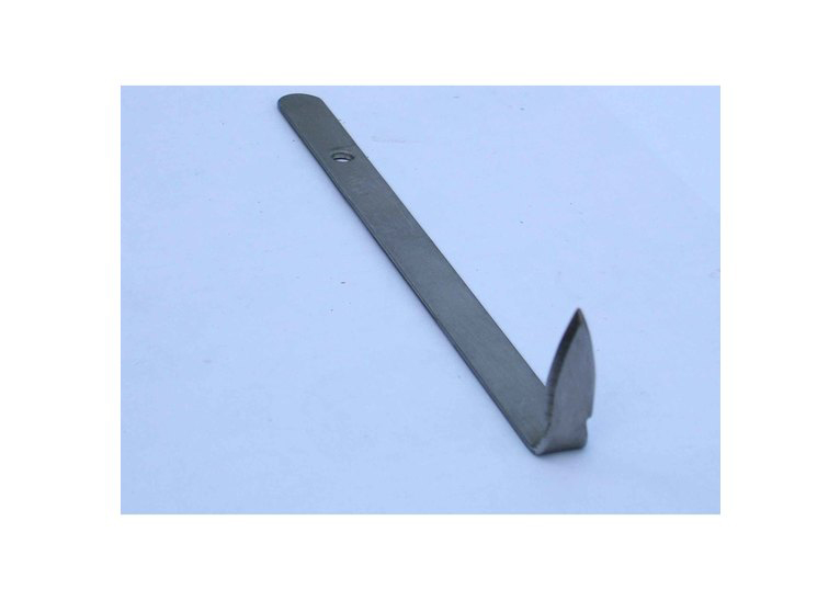 Curve Triangle: Flat steel handle with right angle end - small