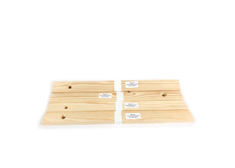 One pair of each 7mm, 9mm, 12mm & 15mm Wooden Rolling Guides