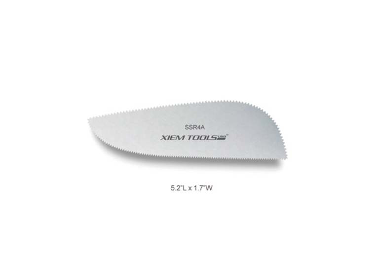 Stainless Steel Serrated Rib: flawless & flexible, 5.2 x 1.7