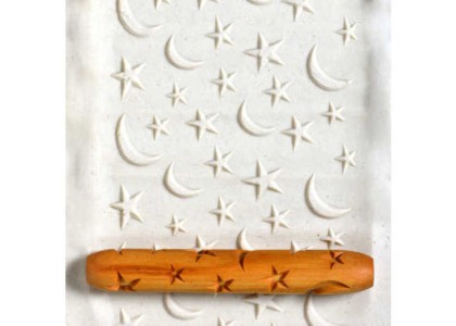 MKM 10cm HandRoller Design 36. Stars and moon.