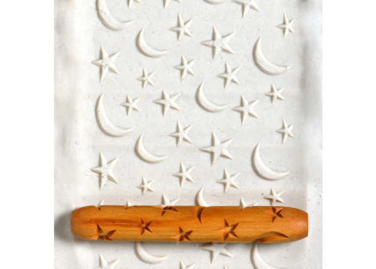 MKM 10cm HandRoller Design 36. Stars and moon. MKM 10cm HandRoller Design 36. Stars and moon.