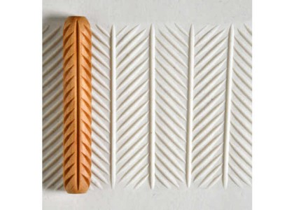 MKM 10cm HandRoller Design 62. Herringbone Pattern.