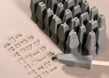 Ceramind Alphabet Letter Stamps [7mm] Arial Bold Lowercase