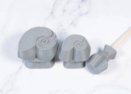 Ceramind Stamp Set: Photo Textured Nautilus Shell