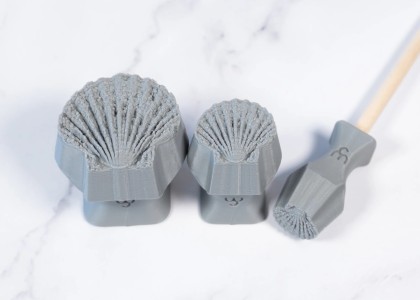 Ceramind Stamp Set: Photo Textured Scallop Shell