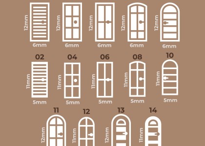 Ceramind Stamp Set: Doors (Micro) 18pc