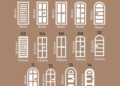 Ceramind Stamp Set: Doors (Small) 18pc