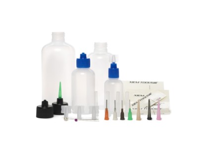 Xiem Slip Trailer Kit: 4 bottles (1, 2, 4 & 8oz), 4 caps + 8 tips