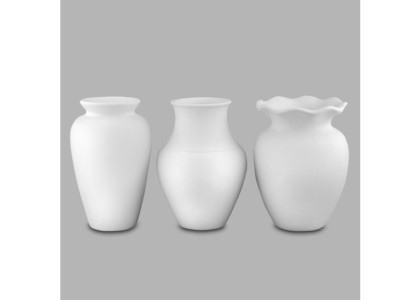 Asst Of 3 Vases:6c/s:6Tx4.5D