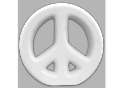 Peace Sign Vase:6c/s:8x7.5