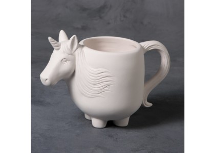 Unicorn Mug: 4.75 x 7 x 3.25D