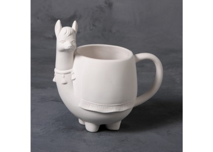 Llama Mug: 6 x 6.25 x 3.25D