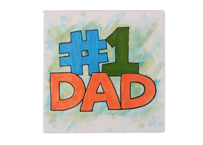 #1 Dad Party Tile