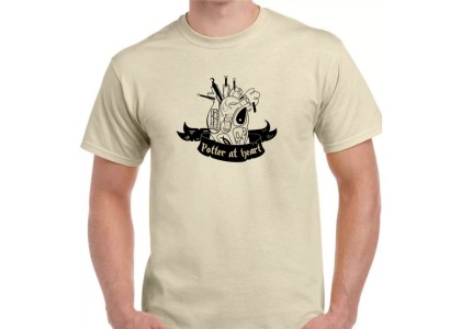 Potclays X Scruffy Little Herbert Potter at Heart T-Shirt: Oatmeal XL