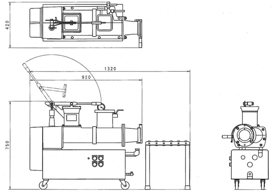 Shimpo NVA Deairing Pugmill Dimensions