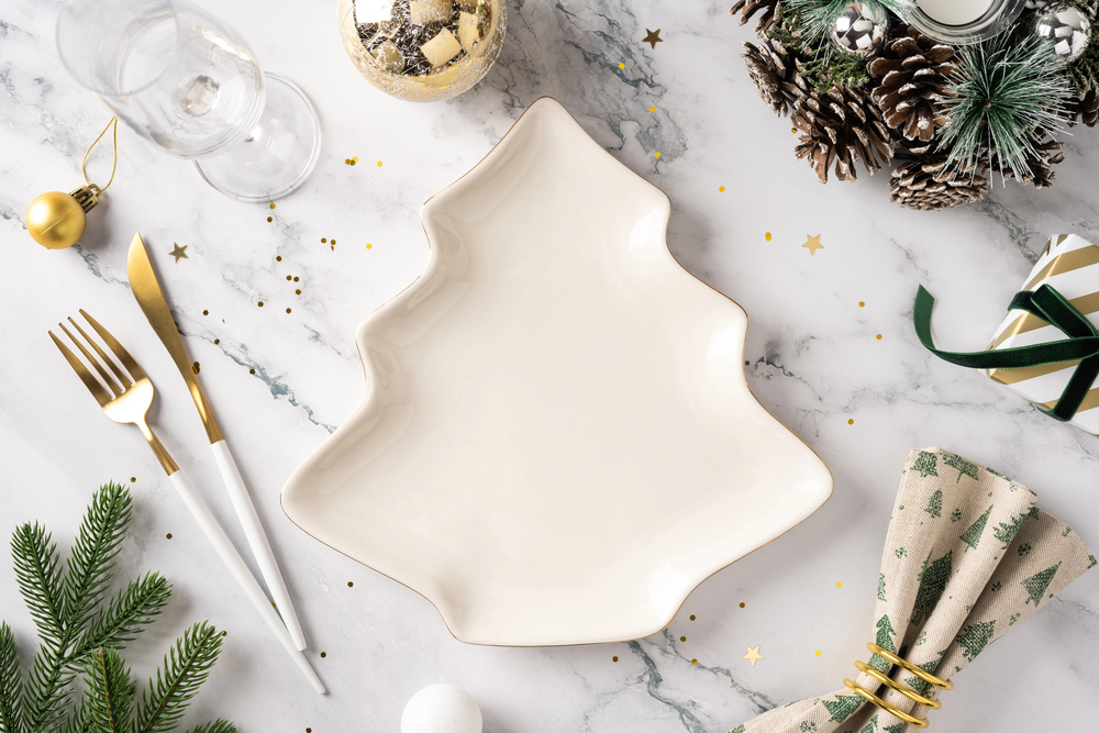 christmas tree serving dish