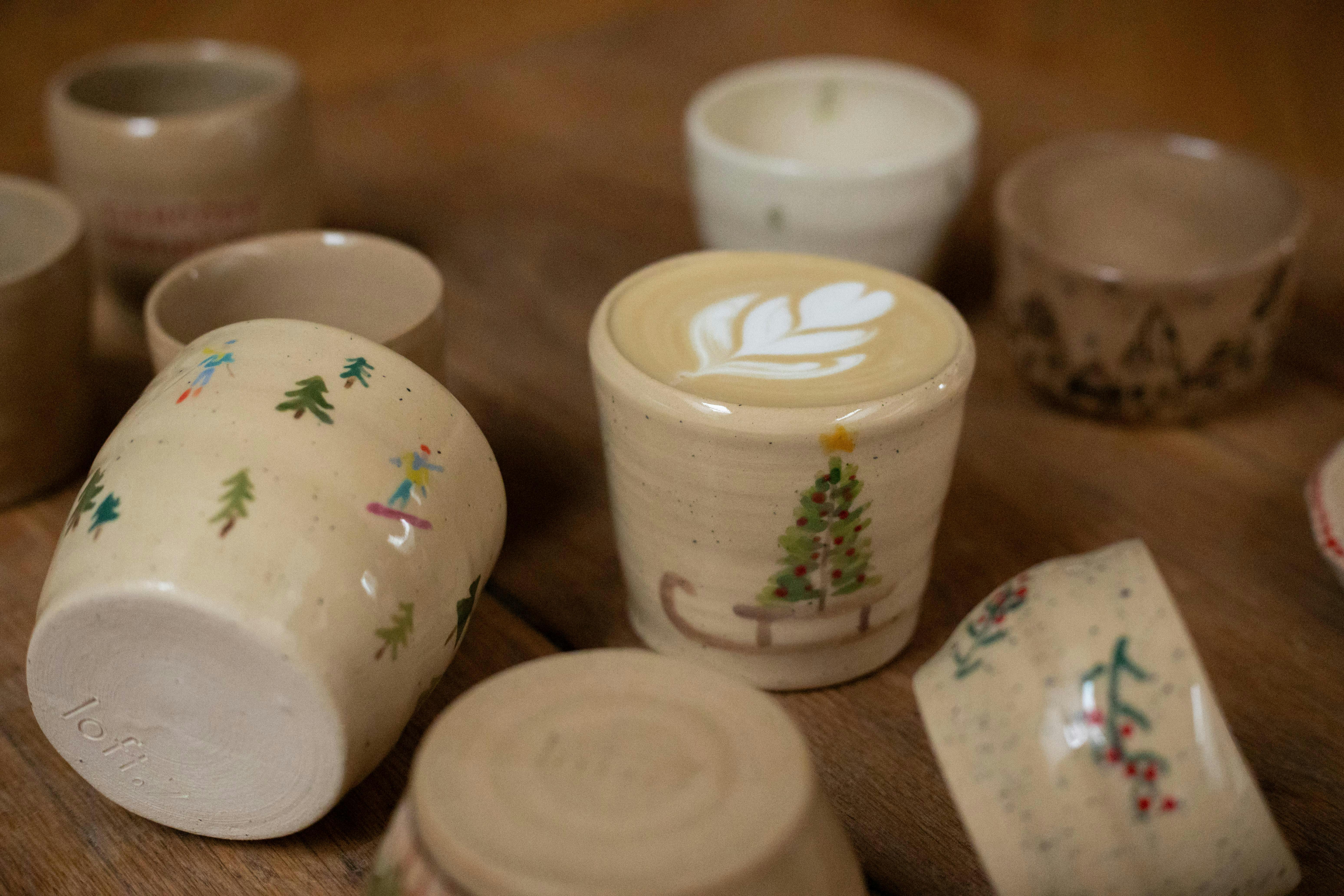 festive espresso cups