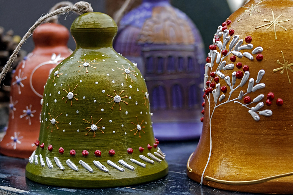 christmas clay bells