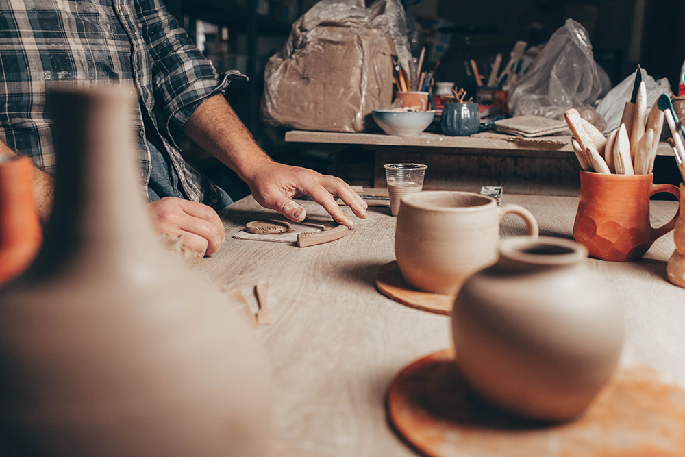 Painting air dry clay