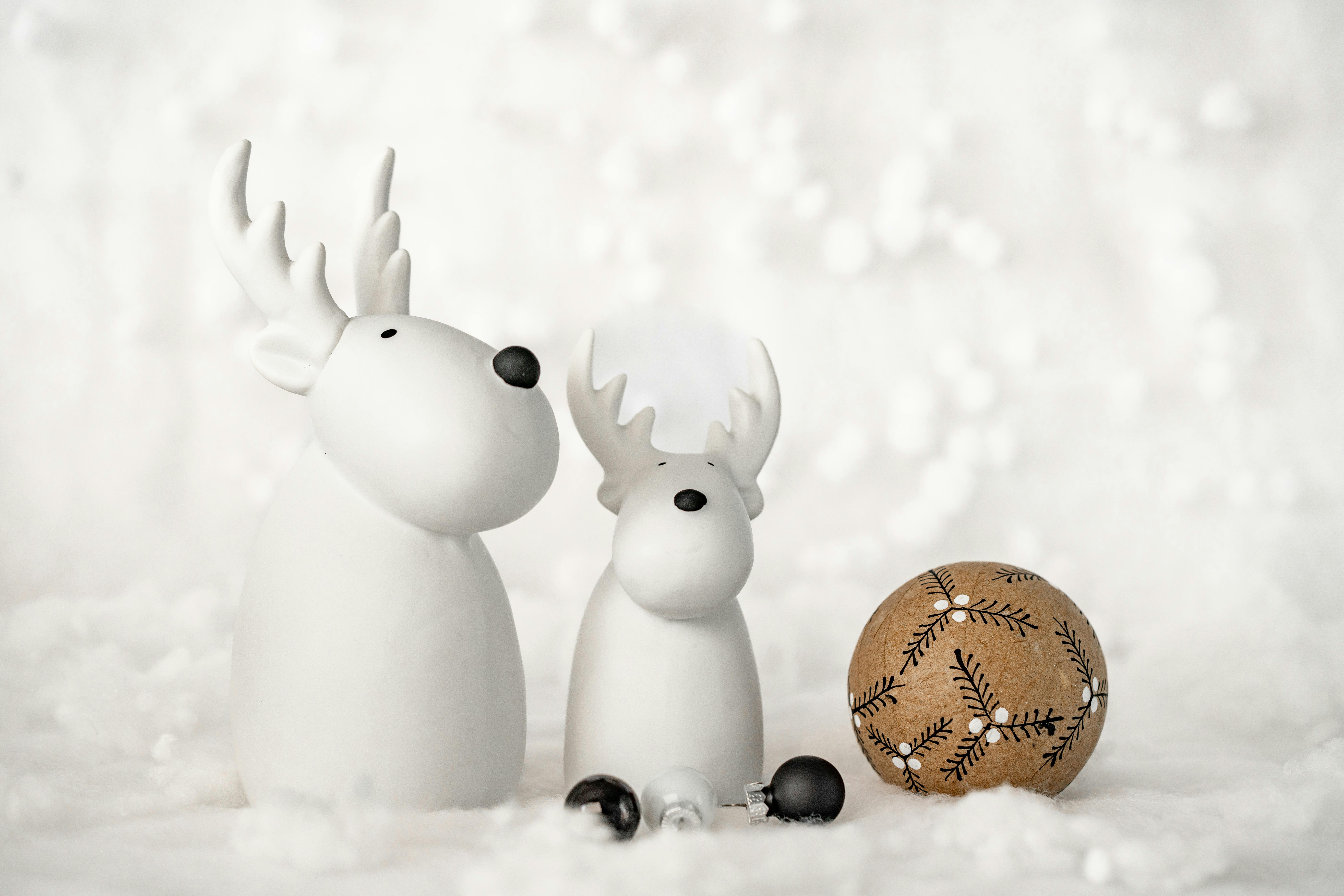 scandinavian style reindeer figurine