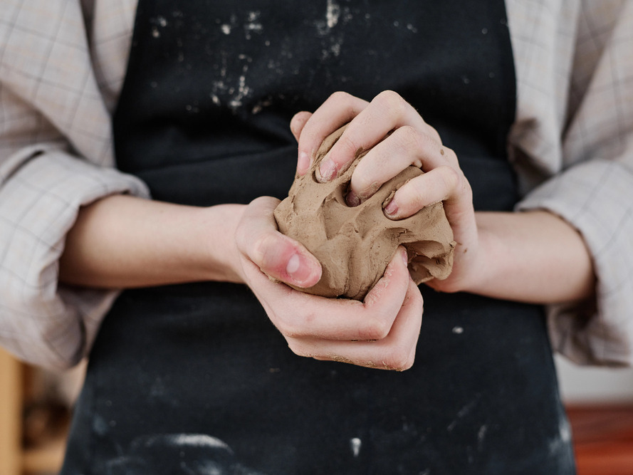 shaping air dry clay