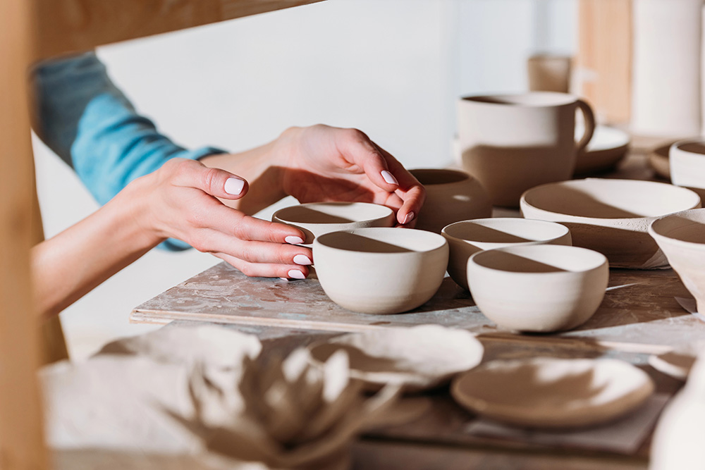 Drying air dry clay